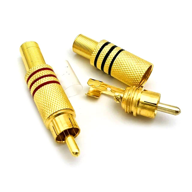 4 Connettori RCA Placcati In Oro, Resistenti, Con Viti Di Bloccaggio Per Saldatura Audio E Video Wbt~p137623017 - Foto 7
