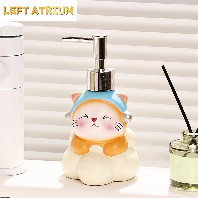 ขวดใส่สบู่เหลว ขวดใส่เจลล้างมือลายแมวเพิร์ล ขวดกดลายการ์ตูนน่ารัก ขวดใส่โลชั่น ขวดใส่แชมพู 1