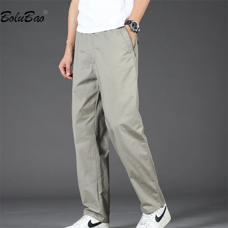 

BOLUBAO 2023 Men's Multi-Pocket Cargo Pants Pure Cotton Breathable Slim Outdoor Overalls High-Quality Design Street Trouser Men