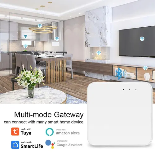 Zigbee 스마트 멀티 모드 게이트웨이, 와이파이, 블루투스 호환 허브 브리지, SmartLife 앱, 음성 제어, 투야 알렉사 구글 홈으로 작동 3