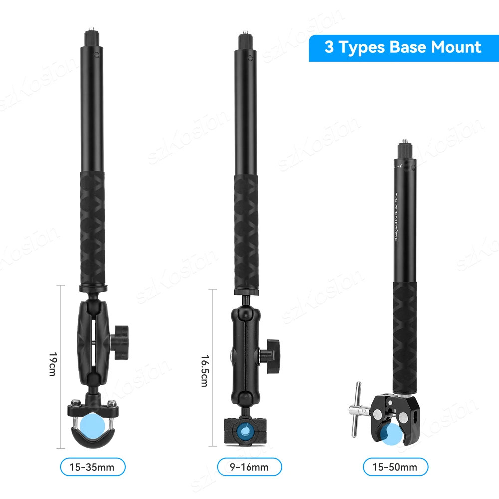 Für Insta360 X4 X5 Motorrad Fahrrad Panorama Selfie Stick Einbeinstativ Halterung Lenker Halterung Für GoPro 13 12 11 10 9 8 zubehör – Detail 2
