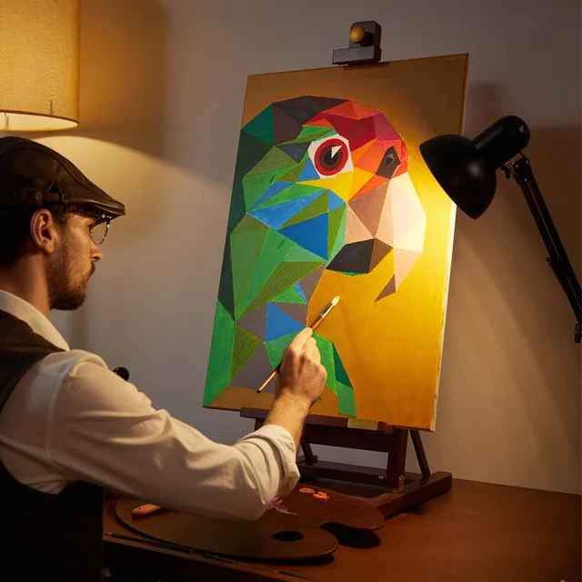 Adjustable Solid Wood H-Frame Tabletop Easel in Walnut Finish – Foldable Desktop Art Stand for Painting, Drawing & Display 5