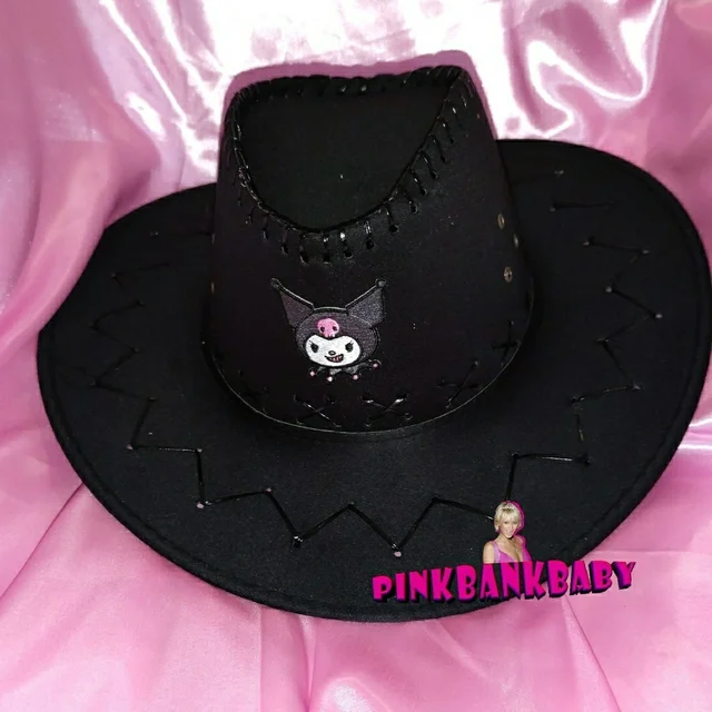 Hello Kitty Cowboy Hat Cartoon Retro 