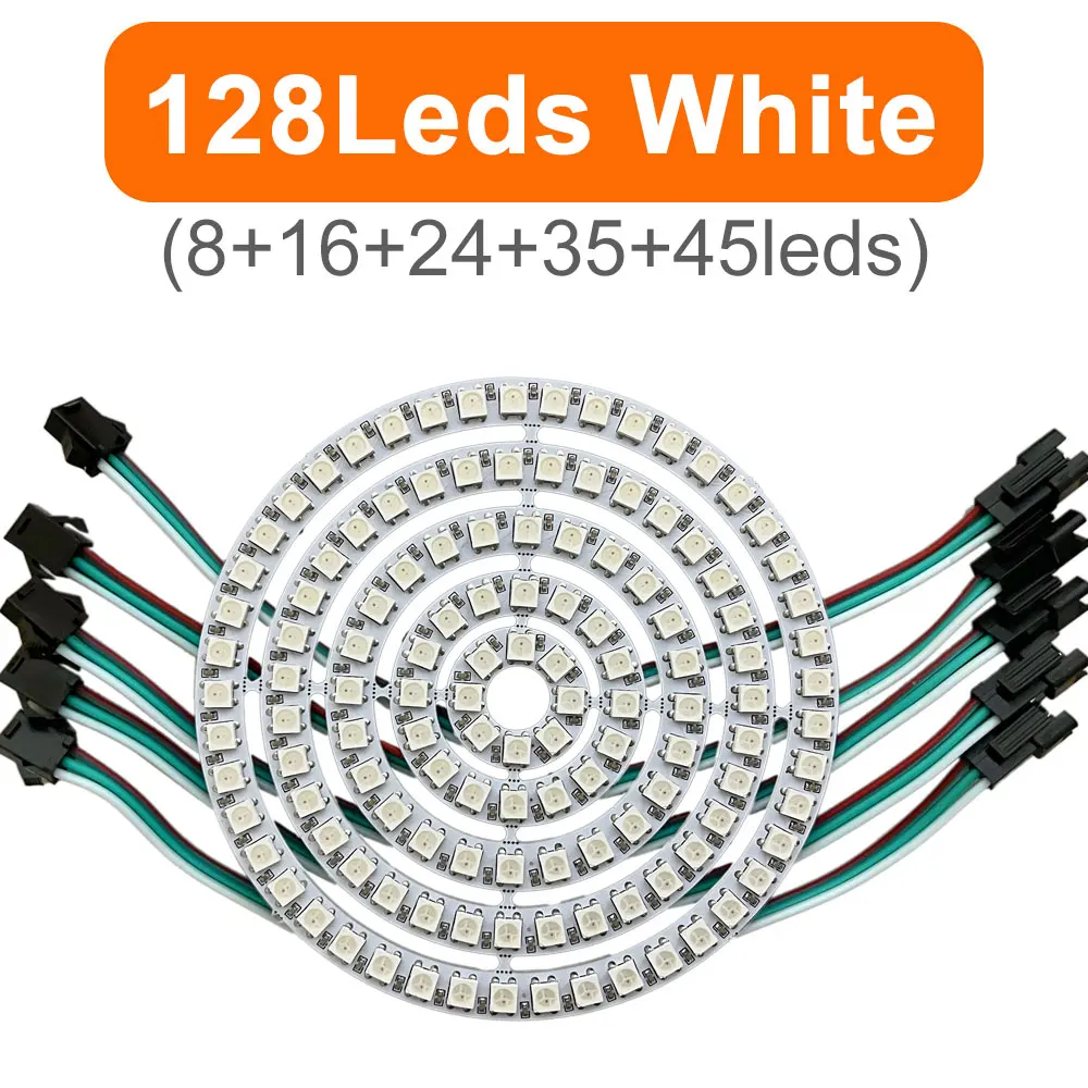 Colorful RGB LED Circle with Individually Addressable Pixels - DIY Round Pixel Ring