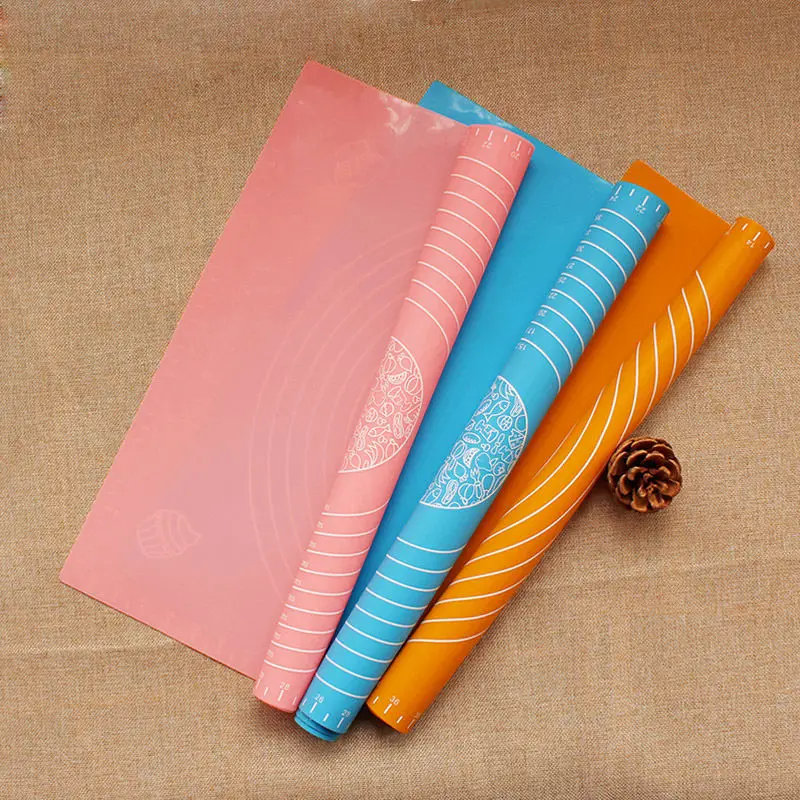 29*26cm New Silicone Mat Baking Cakes Pans Non-Stick Dough Pastry Fondant Rolling Cutting Mat Kitchen Bakeware Tools