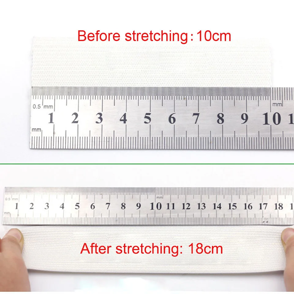 바느질용 고무 탄성 밴드 15mm/20mm/25mm/30mm/40mm/50mm, 블랙 화이트 의류 액세서리 의류 바지 허리띠 DIY 공예