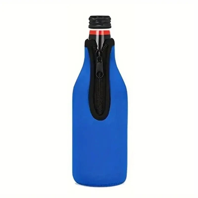 330ML Camping Portable Beer Bottle Sleeve Zipper 1 Piece Set camping beer bottle sleeve