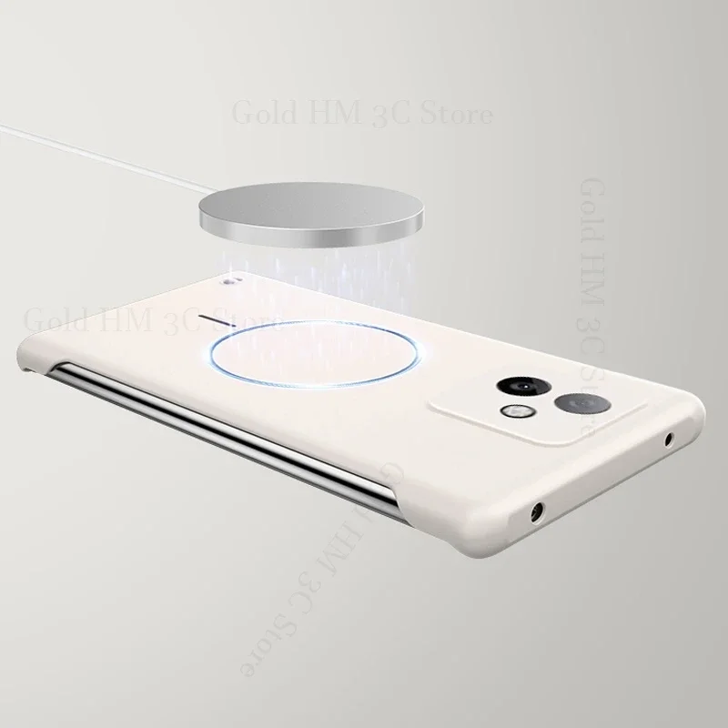 Magsafe Frameless Tough Case - Power Skin Feel, Wireless Charging Borderless Cover