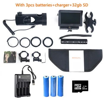 Megaorei 2 Hunting Riflescope - Night Vision Scope- IR Optics - Sight Video Camera Infrared Laser LED 400 meters Night Vision Camera 6