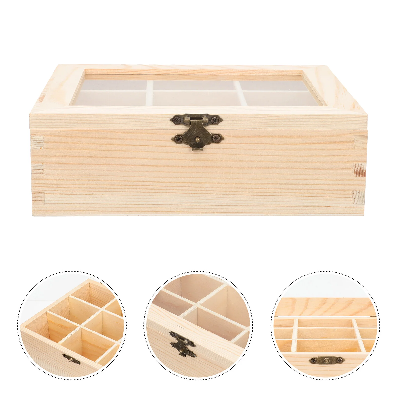Tea Bag Countertop Holder Restaurant Coffee Organizer Compartment Tea Box tea tin box,tea canister