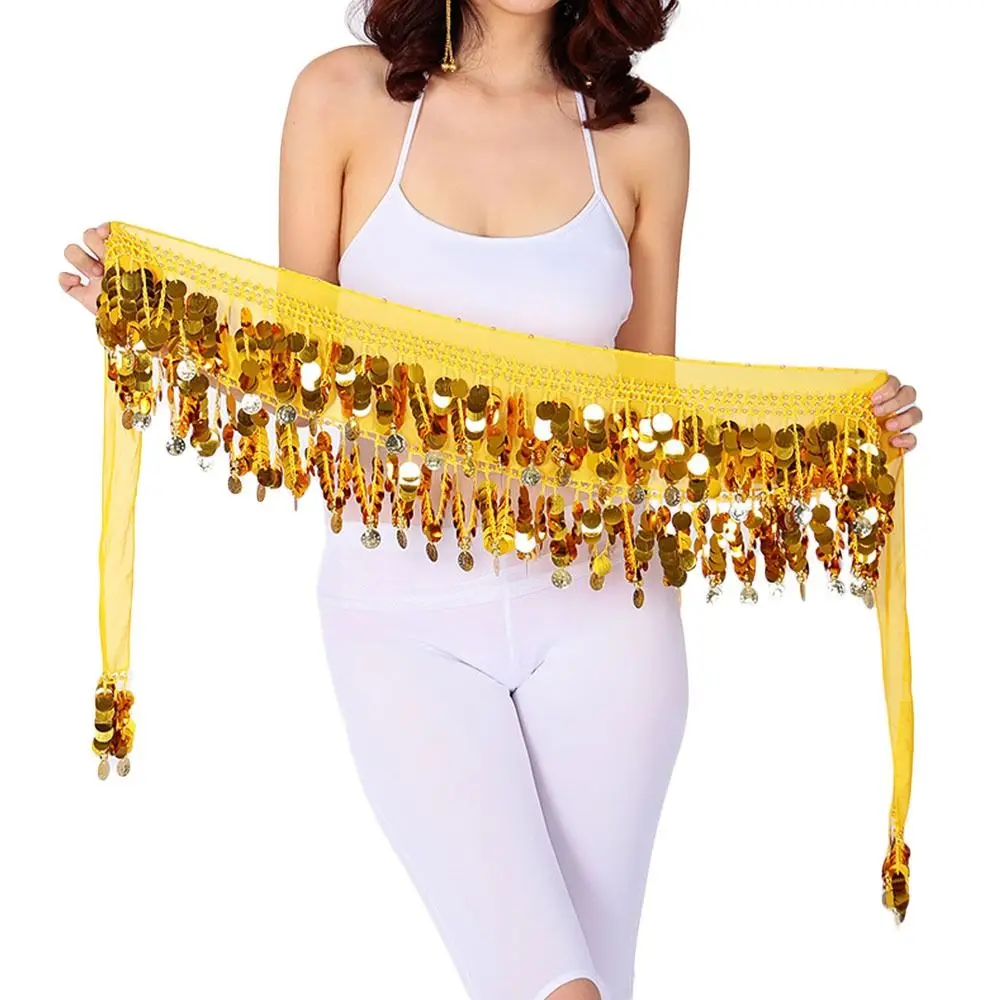 Thailand/Indien/Arabische Tänzerin Pailletten Quasten Rock Frauen Sexy Bauchtanz Hüfte Schal Wrap Gürtel Tänzerin Rock Weibliche zeigen Kostüme – Detail 9
