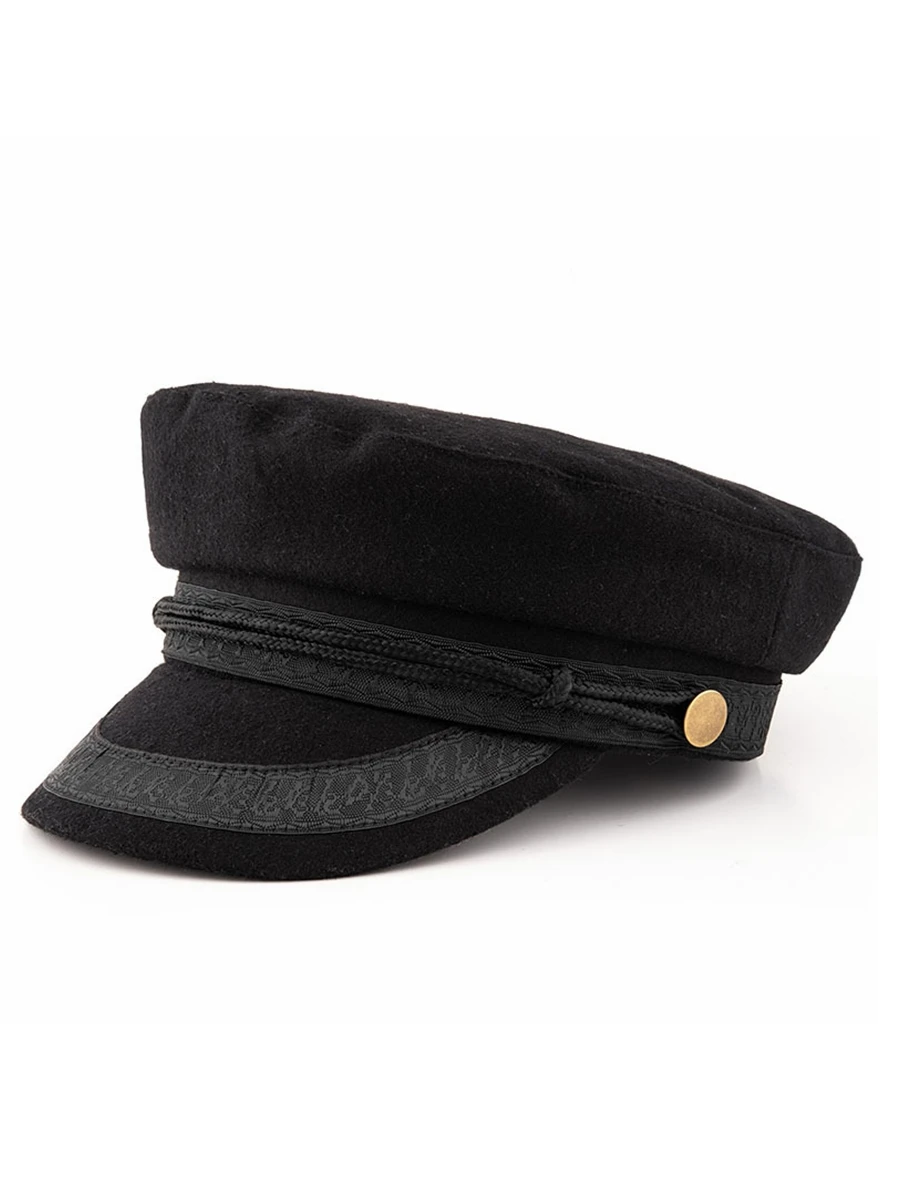 Large Size Navy Cap Small Head Flat Hat 