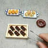 1:12 Dollhouse Mini Wooden Alloy Trays, Snack Plates, Fruit Plates Model for Dollhouse Kitchen Furniture Accessories 2