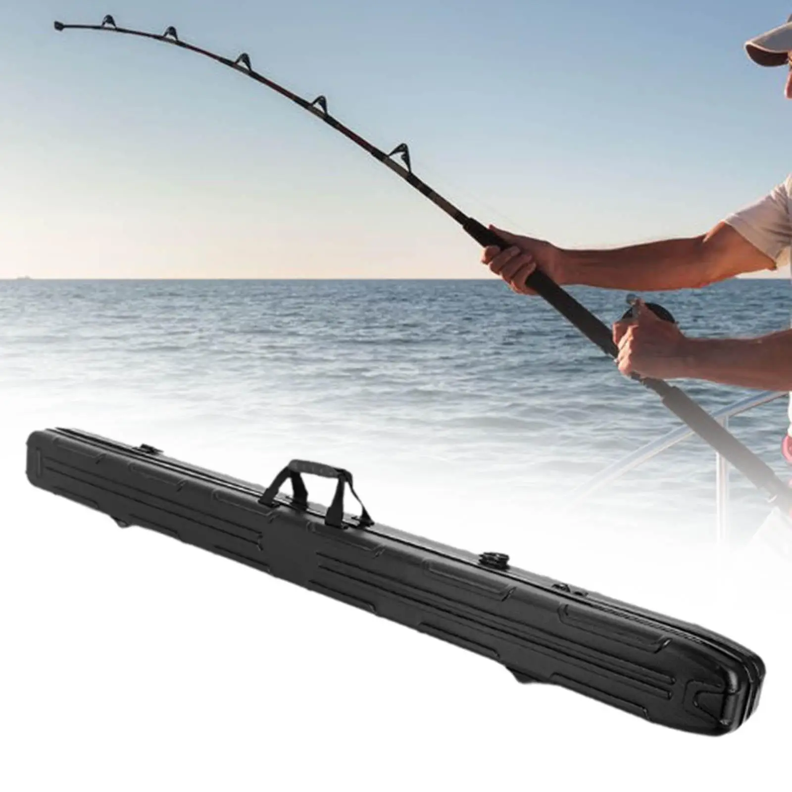 Fishing Rod Bag Hard Shell Accessories Lightweight Organizer Fishing Pole Storage Case for Travel Garage Saltwater Gifts Boat