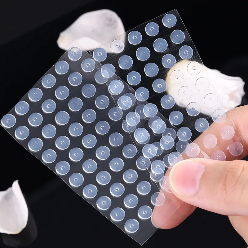 100 Stück transparente Silikon-Ohrringrücken, transparente Piercing-Scheibe für Piercing-Bump, Kunststoff-Scheibenpads stabilisieren Ohrläppchen-Stützflicken – Detail 6