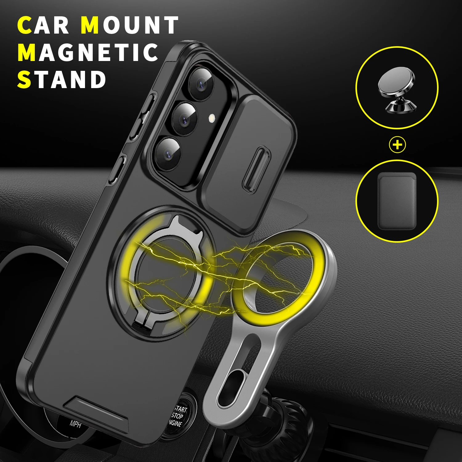 Slide Cap Cover Case with Stand Functionality