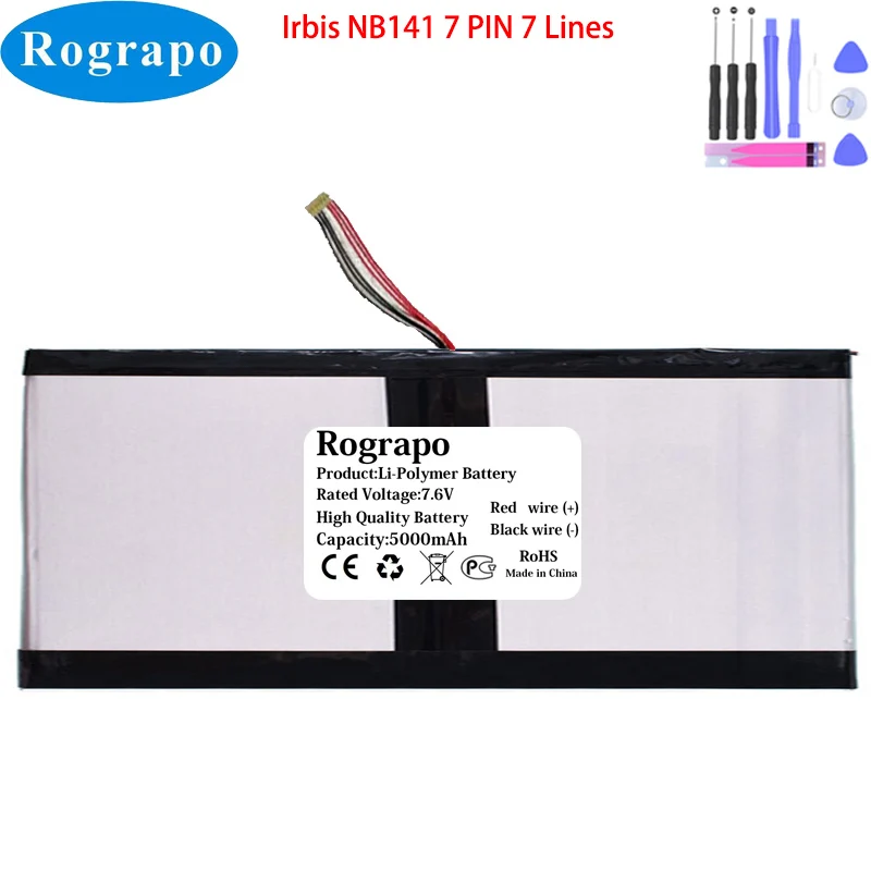 Nova 7.6v 5000mah Bateria do Portátil para Irbis Nb141 Notebook Pinos Fio Plug Ferramentas