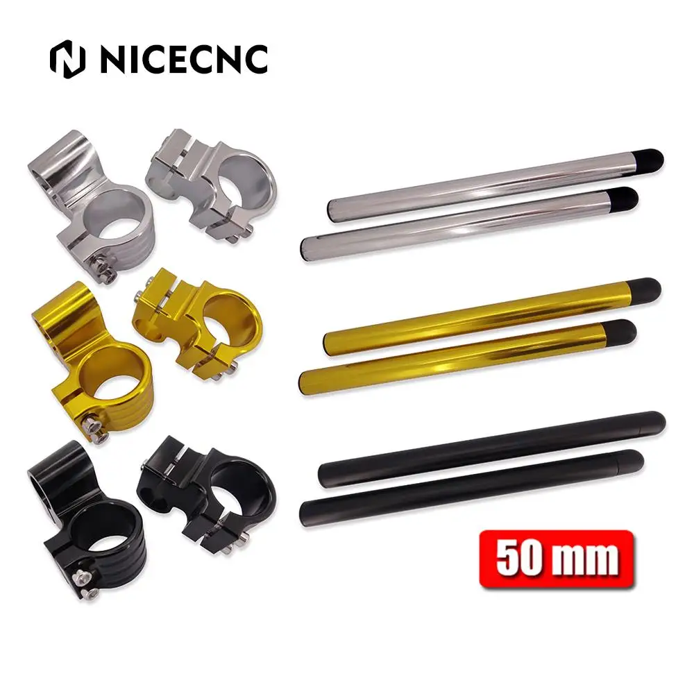 

CNC 50mm Clip on Ons Fork Riser Regular Handlebar For Suzuki GSXR600 GSX R GSX-R 750 1000 Yamaha YZF750R FZ1 FZ6 YZF R6 R6S R1