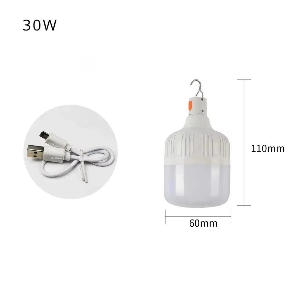 Portable USB Charging LED Camping Light Multifunctional Outdoor Emergency Suspension Tent Light Hiking Picnic Night Lighting