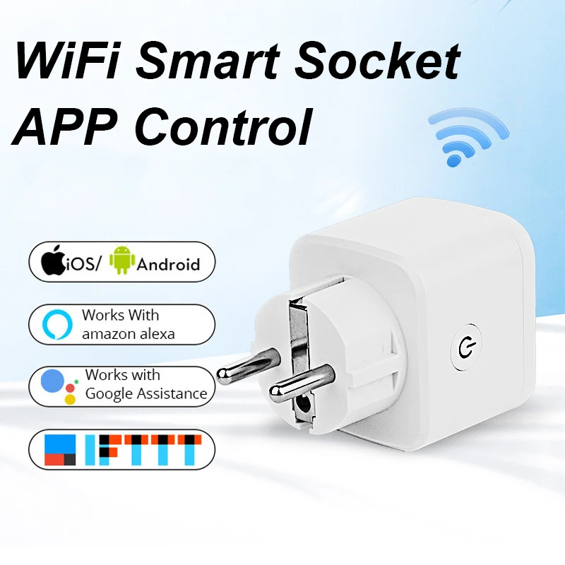 WiFi Smart Plug Socket Works with Alexa Echo/Google Home/Ifttt