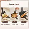 220V Mini Panini Breakfast Machine Non-stick Sandwich Machine Double-sided Heating Bread Machine Multi Toaster Auto Edge Sealing 5
