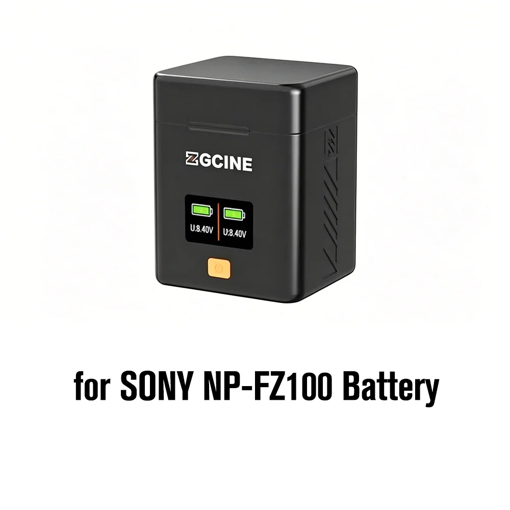 ZGCINE PS FZ-100 FZ100 배터리 충전 케이스 USB PD 고속 듀얼 충전기 충전 박스 ( ZV-E10 ZV-E1 FX3 NP-FZ100 배터리용)