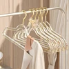 10/20pcs Clear Acrylic Hangers Non-Slip Plastic Transparent Flash Closet Organizer Save Space Camisole Skirts Dressing Storage 5