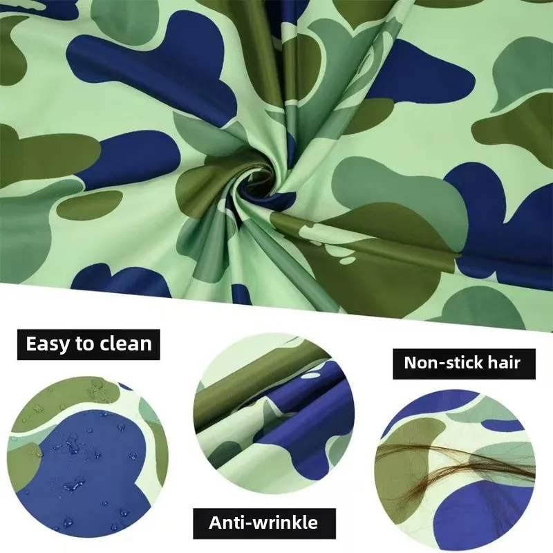 160*140cm Barbershop Camouflage Salon Gown Adjustable Waterproof Hairdressing Apron Antistatic Hairdresser Capes Barber Tools 2
