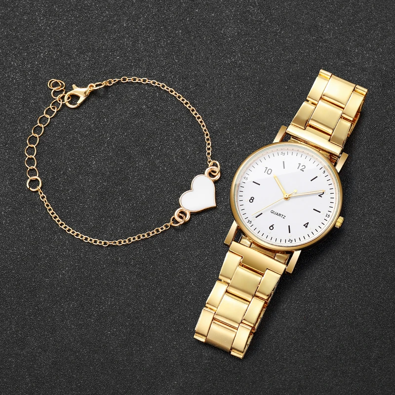 2 4PCS Arabic Dial Women Watches Simple