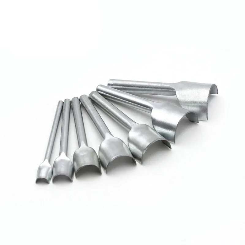 Leather Craft Tools Half Circular Cutter Punch Leather Hand Tool Arc Welding Punch Shaped 1Pcs 1/2 10mm-50mm for Strap DIY