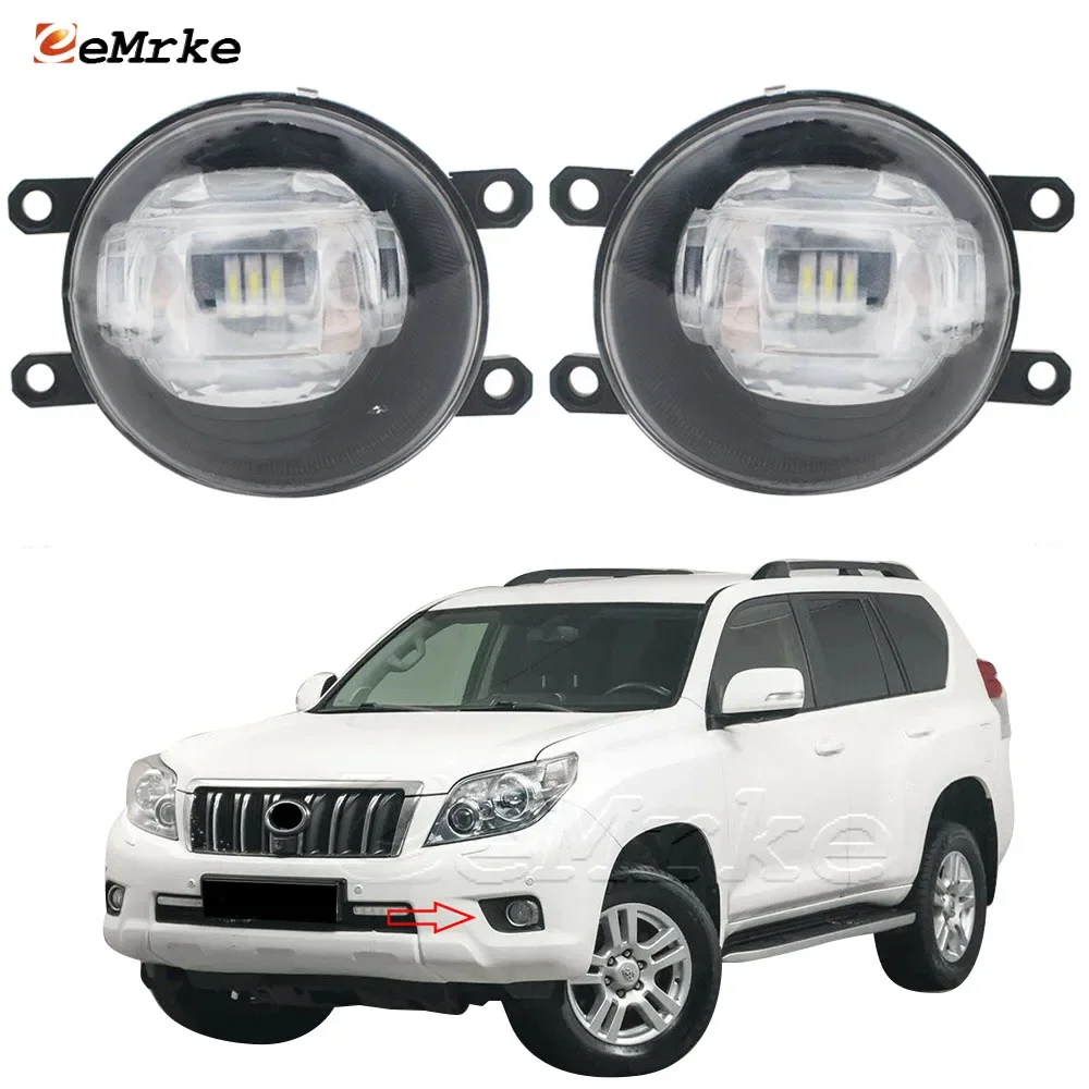 

2 шт. Замена завода OE 812200W050 светодиодная противотуманная фара для Toyota Land Cruiser Prado J150 2009-2013 Автомобильная противотуманная фара DRL с объективом проектора