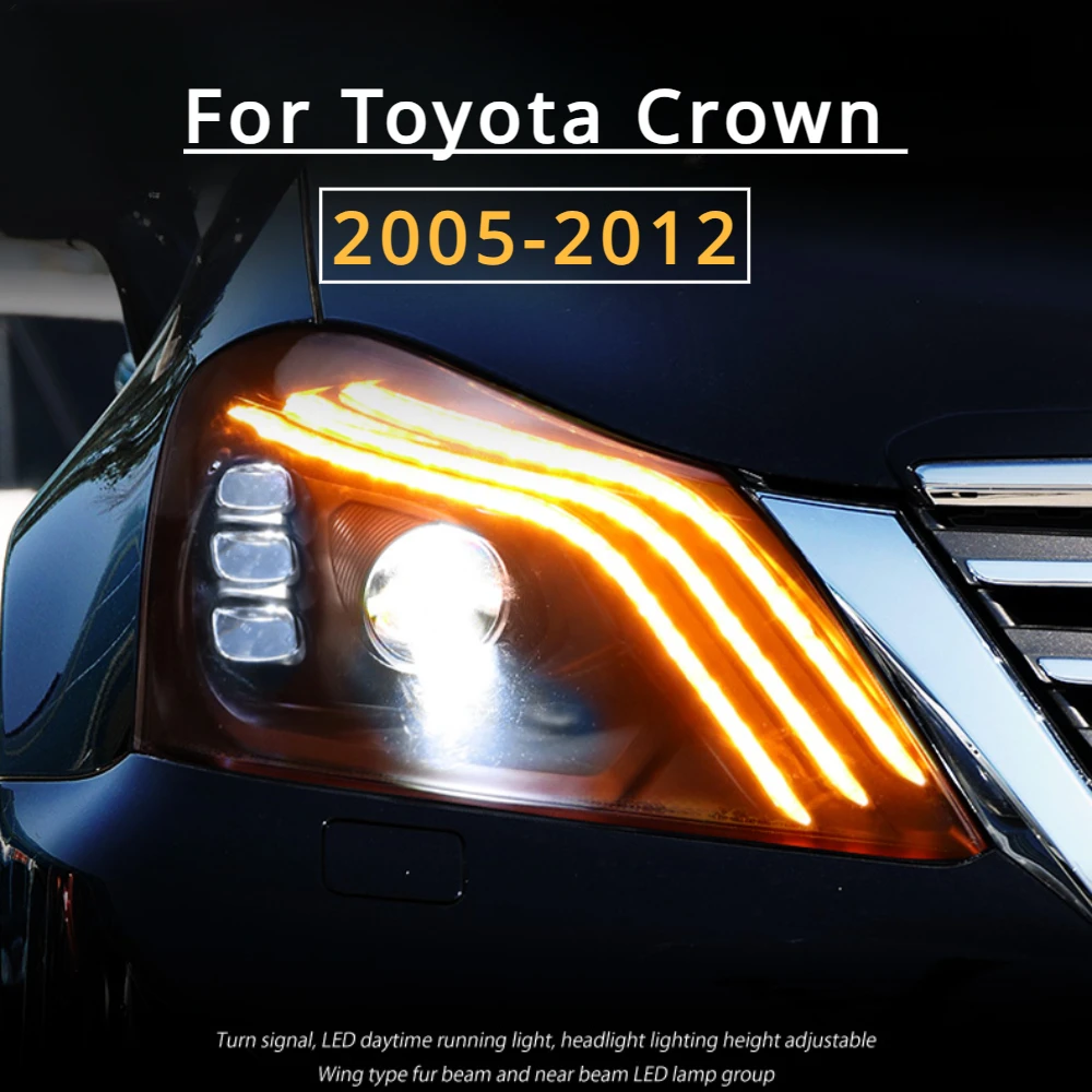 

Автомобильный Стайлинг 2 шт. для Toyota Crown 2003-2009 2010 2011, фотовспышка для Короны, аксессуары для динамических задних фонарей