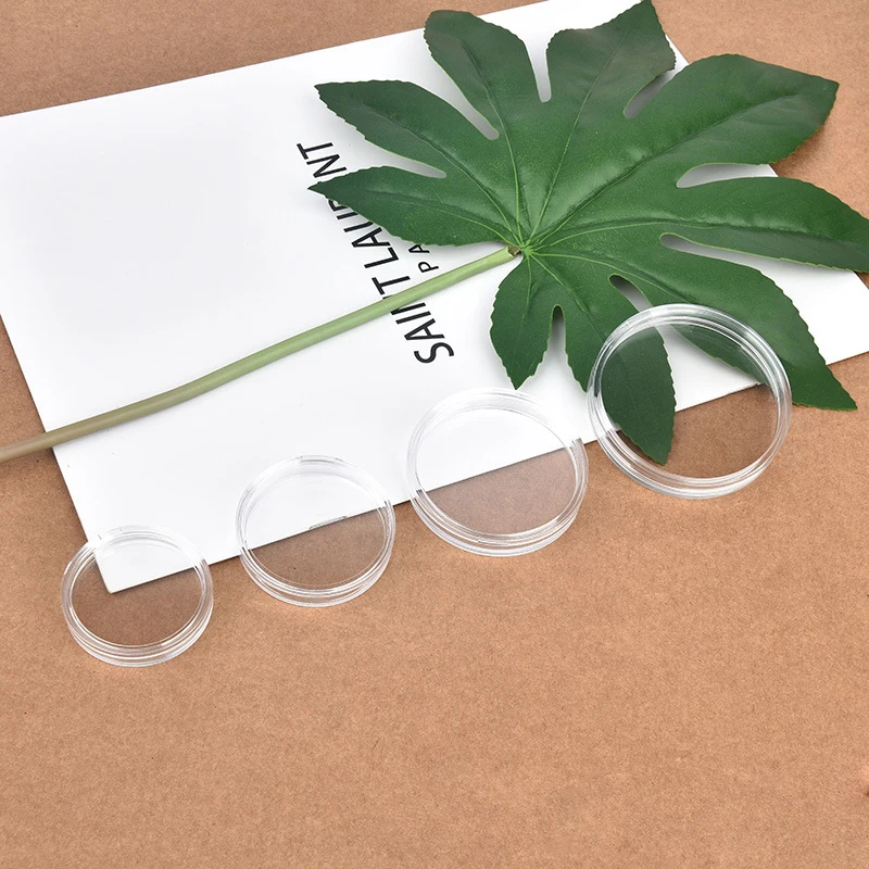 10/25 Stück 21-45mm Klare Runde Münzaufbewahrungsbox Kapsel-Sammelbehälter für Münzaufbewahrung Kapsel-Schutzbehälter – Detail 3