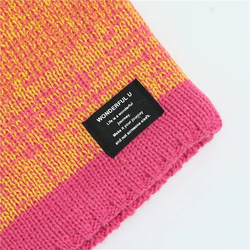 Autumn Winter Women Knit Warm Cold Thickening Fleecing Scarf Gradation Kids Fashion Neckerchief Ring Neck Cover Kpop Decoration 4