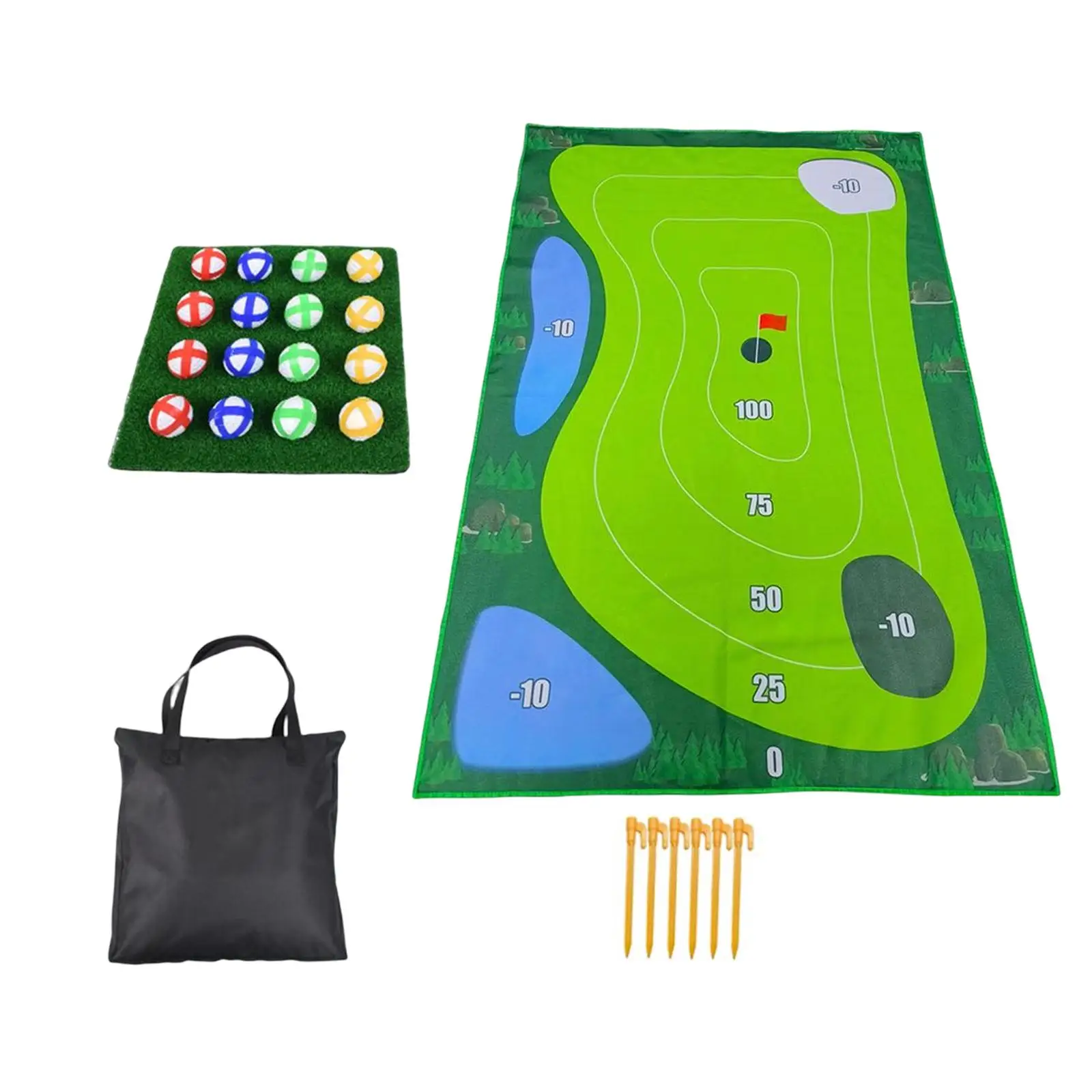 Golf Game Set Chipping Mat Practice Sport for Picnic Indoor Kids