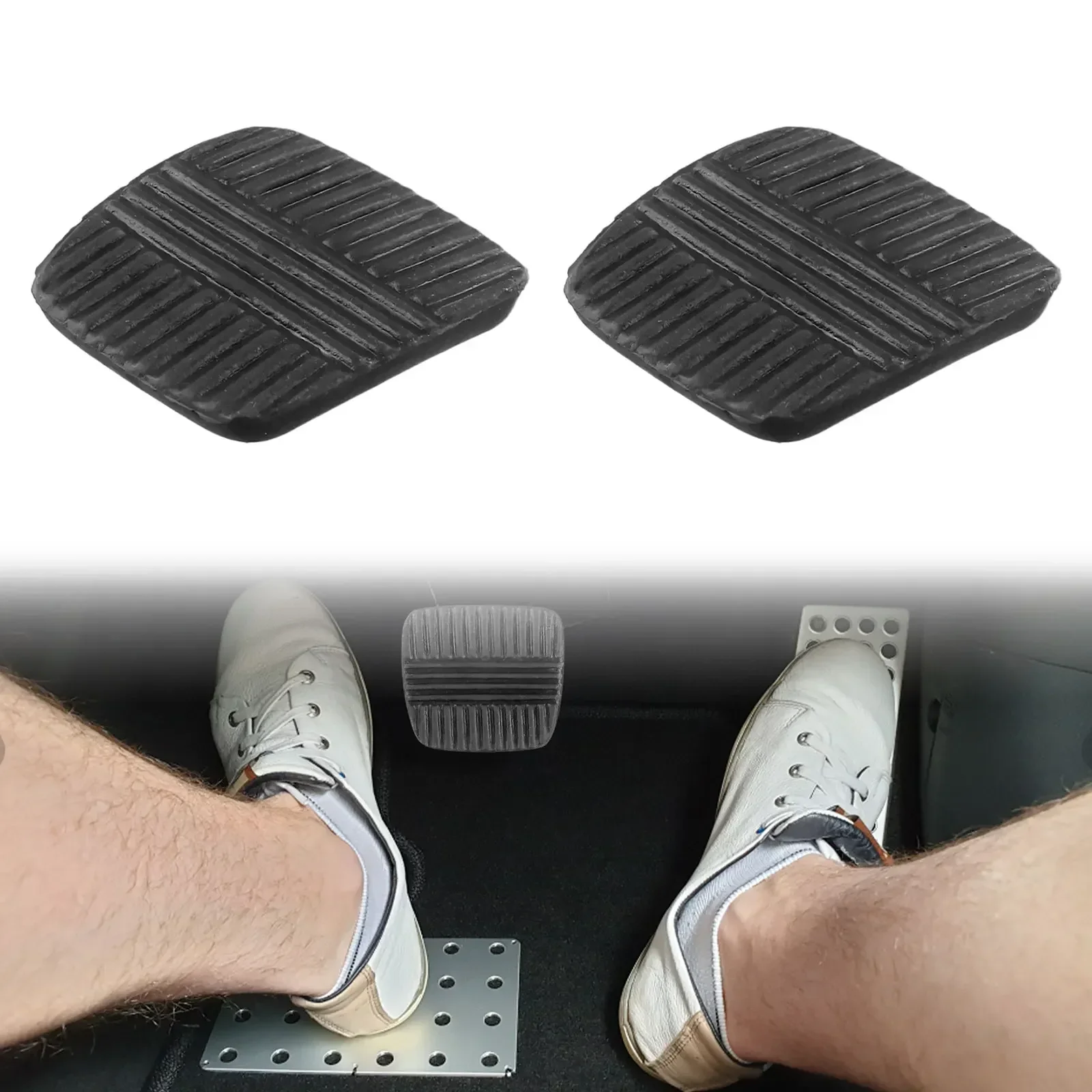 Car Brake Clutch Pedal Rubber Pads Cover 2Pcs 49751-NI010 for Nissan MQ GQ Maverick Patrol 4.0 Carburettor Petrol