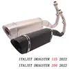 FOR ITALJET DRAGSTER 125 200 2022 Motorcycle Exhaust System Mid Link Pipe Escape Muffler Slip On 51mm Stainless Steel