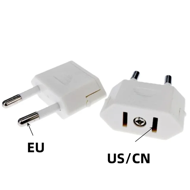 Adaptador Enchufe Corriente Europeo Americano 2pin 2 Unidad