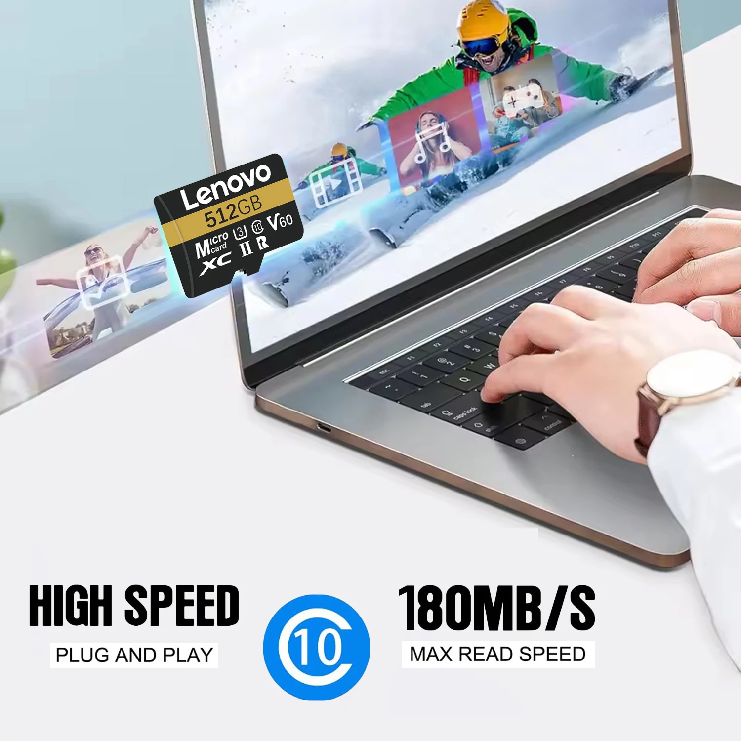 레노버 1TB 고속 마이크로 SD 메모리 카드 512GB 256GB 128GB 메모리 카드 카메라 감시 장치용 안정적인 성능