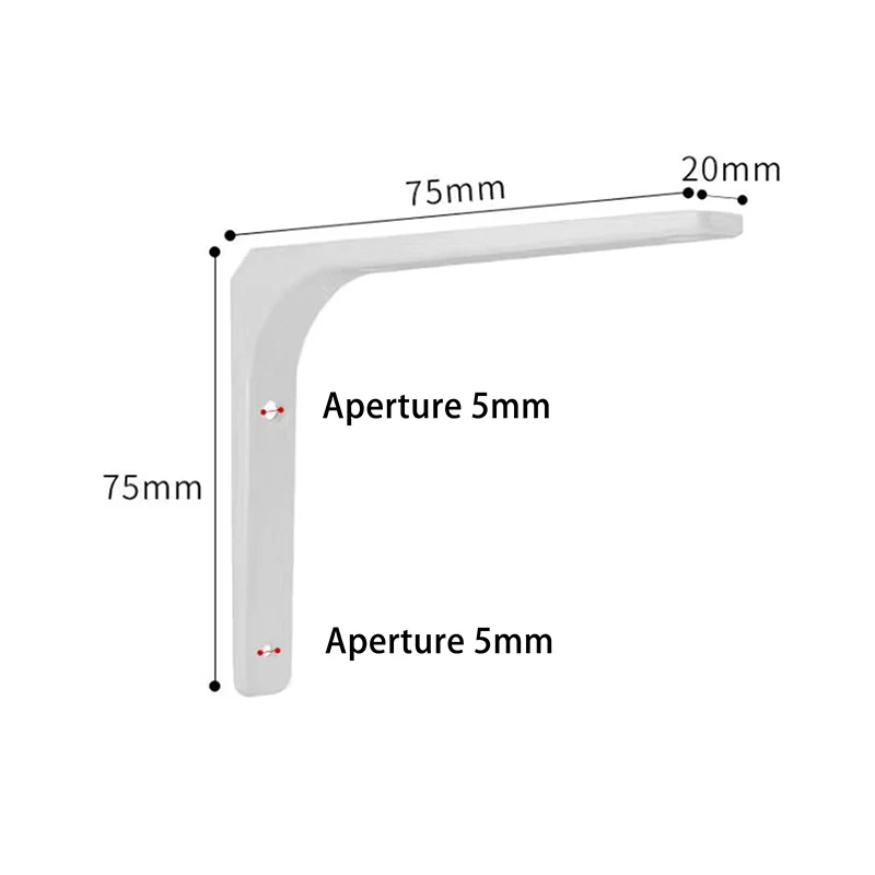 Helf Brackets L-shaped Floating Wall Shelves Black And White Stainless Steel Bore Stand Bracket Support Hardware Home