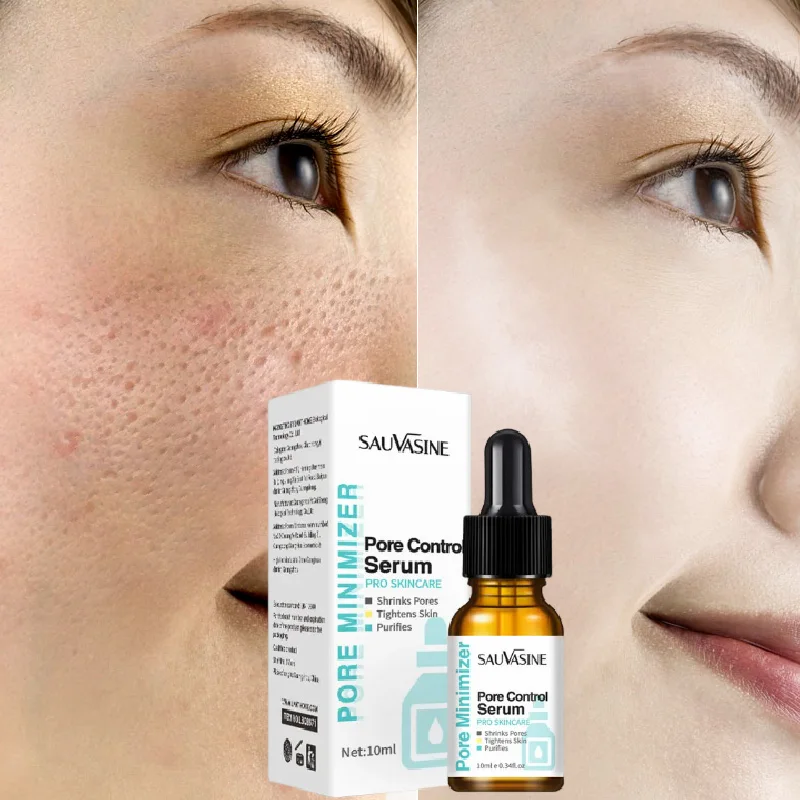 

Pore Shrinking Face Serum Removal Blackheads Acne Oil Control Repair Essence Moisturizing Nourish Smooth Pores Korean Skin Care