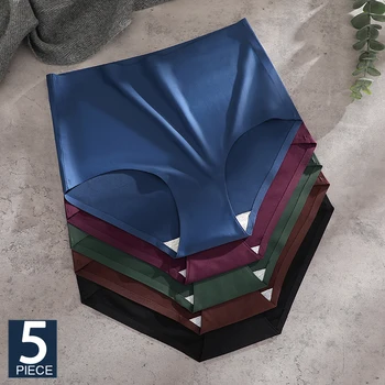 FINETOO 5 Pezzi Mutandine da Donna Intimo Senza Soluzione di Continuità Slip Invisibili Vita Alta Copertura Completa Traspirante Assorbimento dell'Umidità Mutande