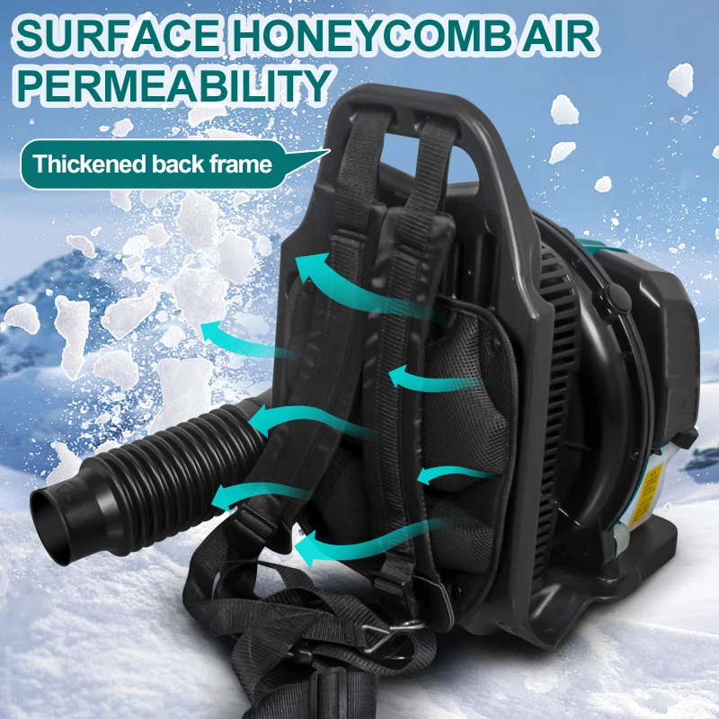 Portable Gasoline Engine 2 Stroke Snow Blower 52cc 2.2kw Gasoline Power Leaf Blower Snow Blower Floor Clean machine 3