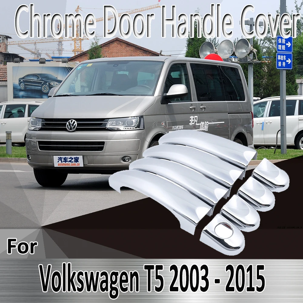 

Наклейки для стайлинга VW T5, Volkswagen Transporter 2003-2015, Декоративные Хромированные накладки на дверную ручку, Аксессуары для автомобилей