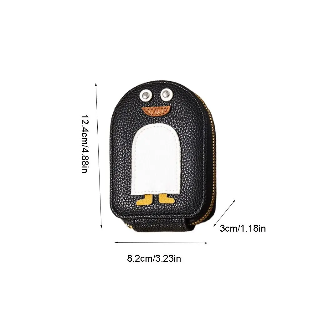 Cute Penguins PU Credit Card Coin Wallet Holder Cute Organ Style Multi Card Coin Wallet Business Holder Pouch