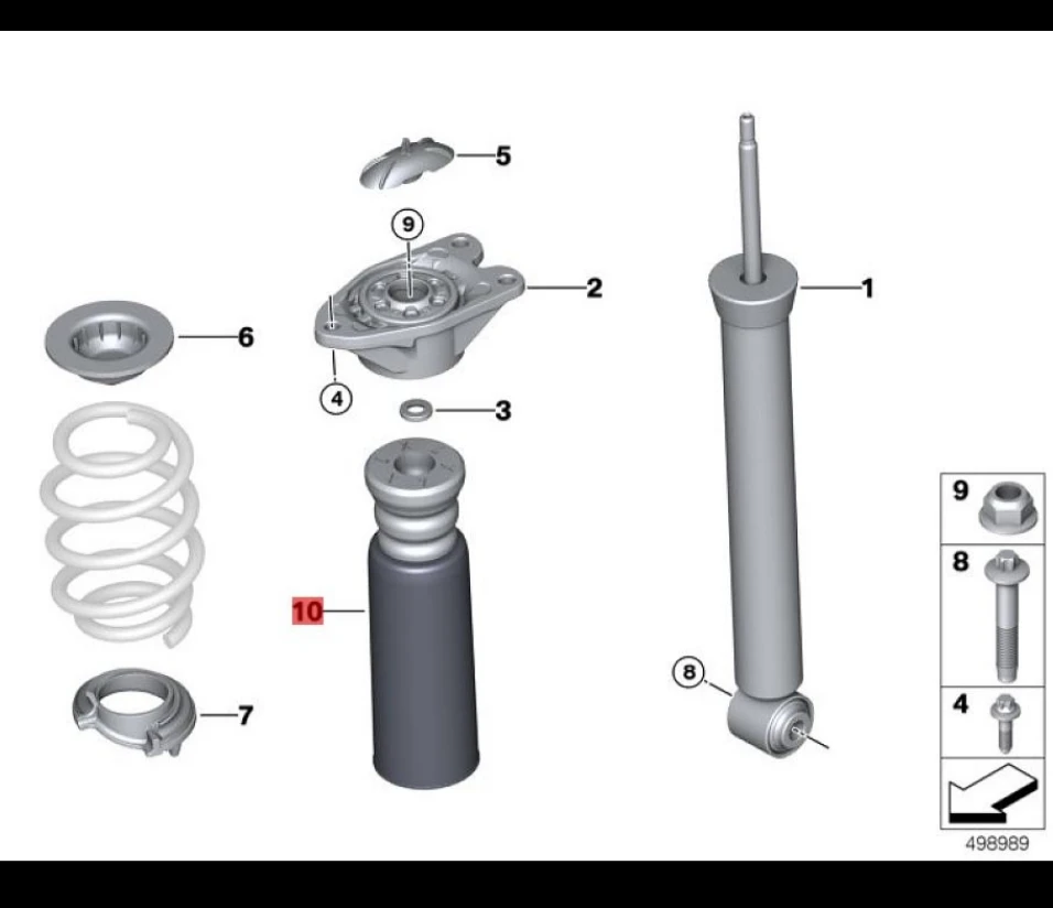 33536857468   BMW X1 F48 F49 후면 충격 부츠 고무 쿠션 블록 서스펜션
