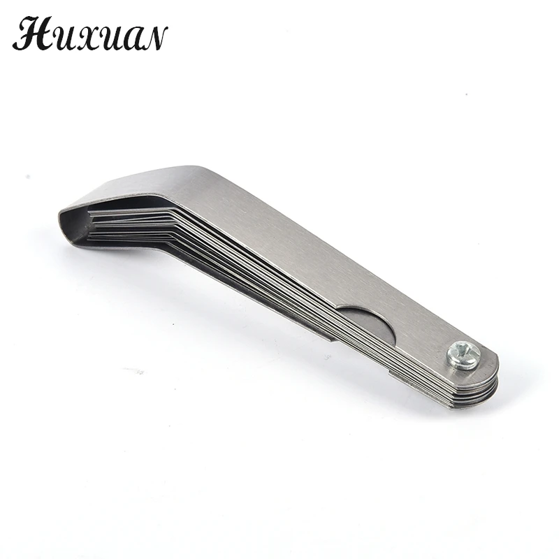 Feeler Gauge 1 set 16 Blades 0.05 to 1mm Thickness Curved Stainless Steel feeler gauge