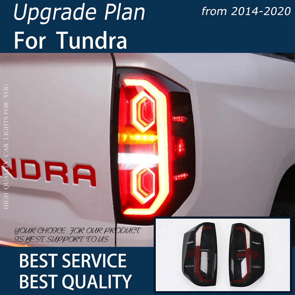 

Автомобильные фары для Toyota Tundra 2014-2020 светодиодный авто задний свет в сборе обновление подсветка мигающая сигнальная лампа Горячая Распродажа инструмент Аксессуары