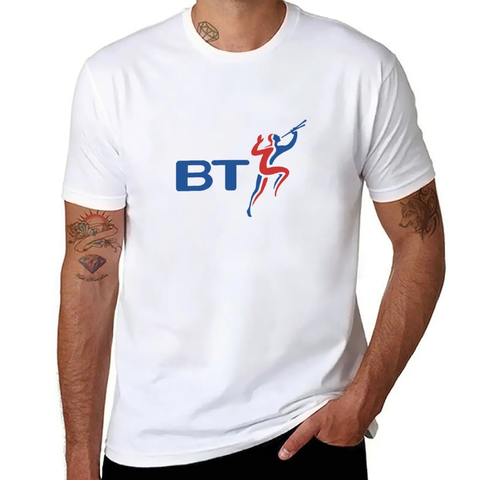 

British Telecom Retro Logo T-Shirt customs design your own boys animal print heavyweights slim fit t shirts for men