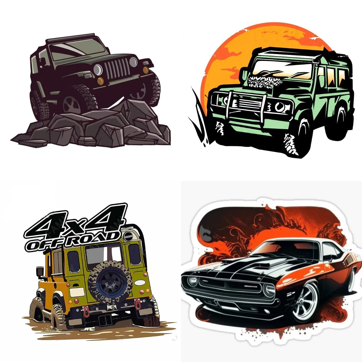 

Vintage Off Road Sticker Motorcycle Car Bumper Window Stickers Fashion Fine Decal Vinyl Waterproof Decor